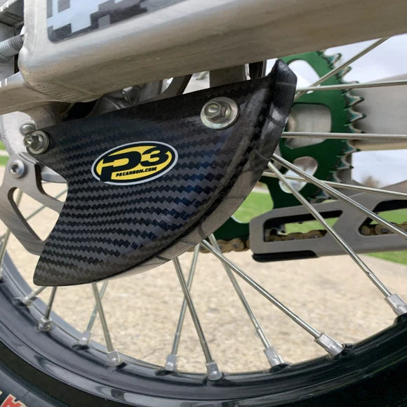 P3 Carbon Rear Brake Rotor Guard Kawasaki KX125/250/450 Models | 2003 ...