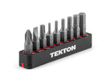 Tekton 1/4 Inch Bicycle Bit Set with Rail, 9-Piece (#2, 3/16 in., T25, 2-6 mm)