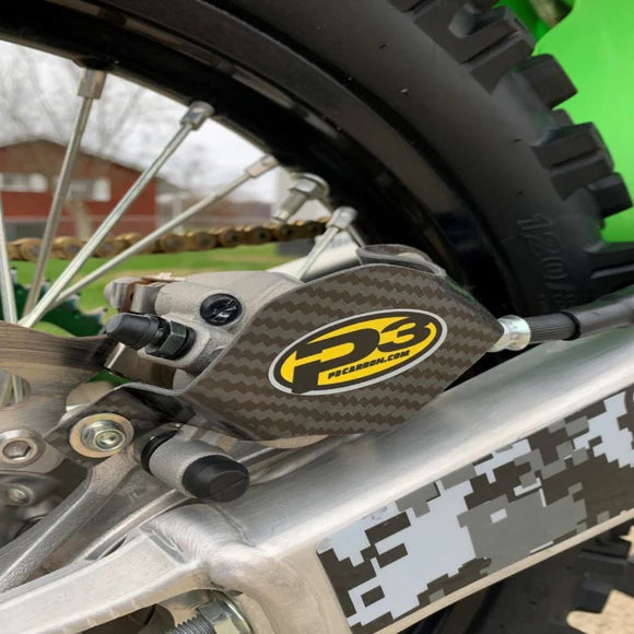 P3 Carbon Rear Brake Caliper Guard Kawasaki KX250 / 450 Models | 2009 ...