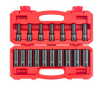 Tekton 1/2 Inch Drive Deep 6-Point Impact Socket Set with Case, 17-Piece (8-24 mm)