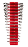 Tekton Stubby Combination Wrench Set with Modular Slotted Organizer, 14-Piece (6 - 19 mm)