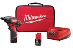 Milwaukee Tool M12 1/4" Hex Cordless Screwdriver w/ (2) Battery Kit