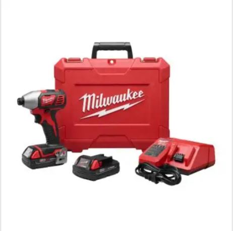 Milwaukee M18 1/4 in. Hex Impact Driver w/ (2) Batteries Kit