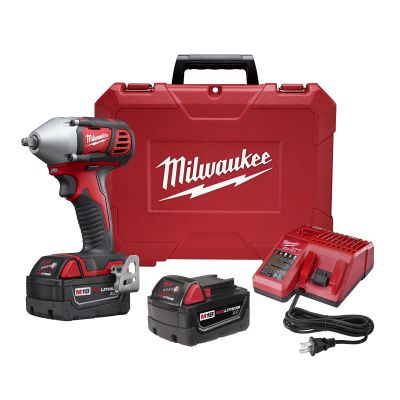 Milwaukee M18 3/8 in. Drive Impact Wrench w/ (2) Batteries Kit