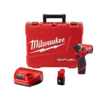 Milwaukee M12 FUEL 1/4" Hex Impact Driver w/ (2) Batteries Kit